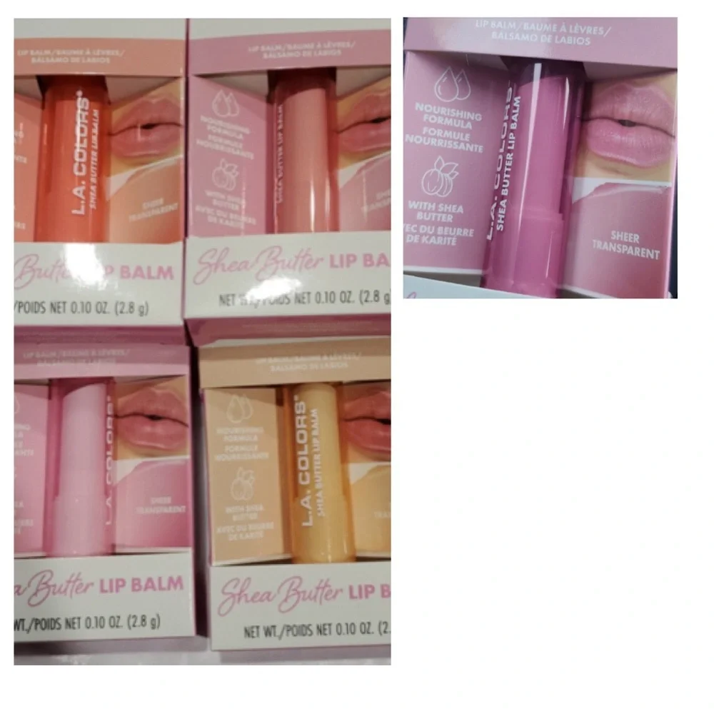 2pack shea butter enriched sheer transparent lip balms new